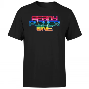 Image of Ready Player One Rainbow Logo T-Shirt - Black - 3XL - Black