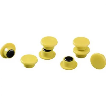 Image of Durable Magnet 475104 (Ø) 15mm Round Yellow 1 Set 475104
