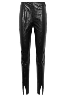 Image of Tall Croc Faux Leather Trousers