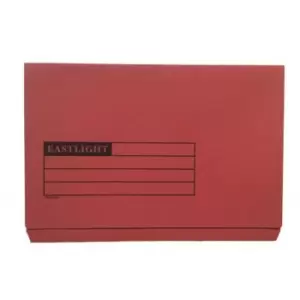 Image of Document Wallet Full Flap Foolscap 270gsm Red (Pack 50) 45418DENT