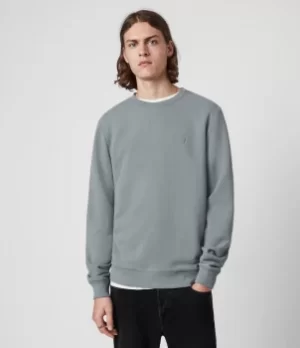 Image of AllSaints Mens Raven Crew Sweatshirt, Gothic Grey, Size: S