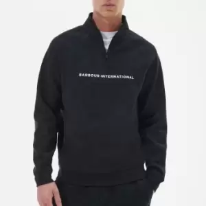 Image of Barbour International Mens Motored Funnel Sweatshirt - Black - XL