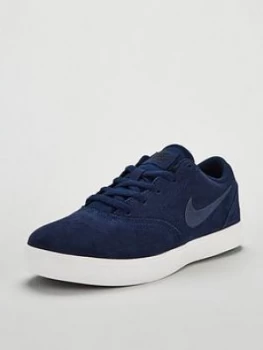Image of Nike SB Check Suede Childrens Trainer Navy Size 2