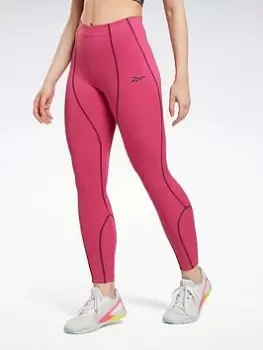 Image of Reebok Meet You There Detail Legging, Pink, Size S, Women