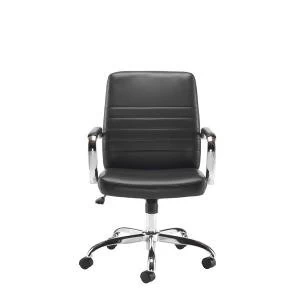 Image of Jemini Amalfi Leather Look Meeting Chair Black KF79135