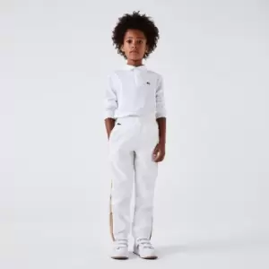 Image of Kids' Lacoste Regular Fit Petit Pique Polo Shirt Size 14 yrs White