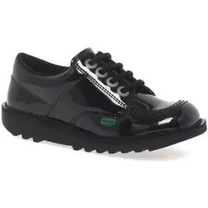 Image of Kickers Lo Girls Junior School Shoes Girls in Black - Sizes 12.5 kid,1.5 kid,2.5 kid