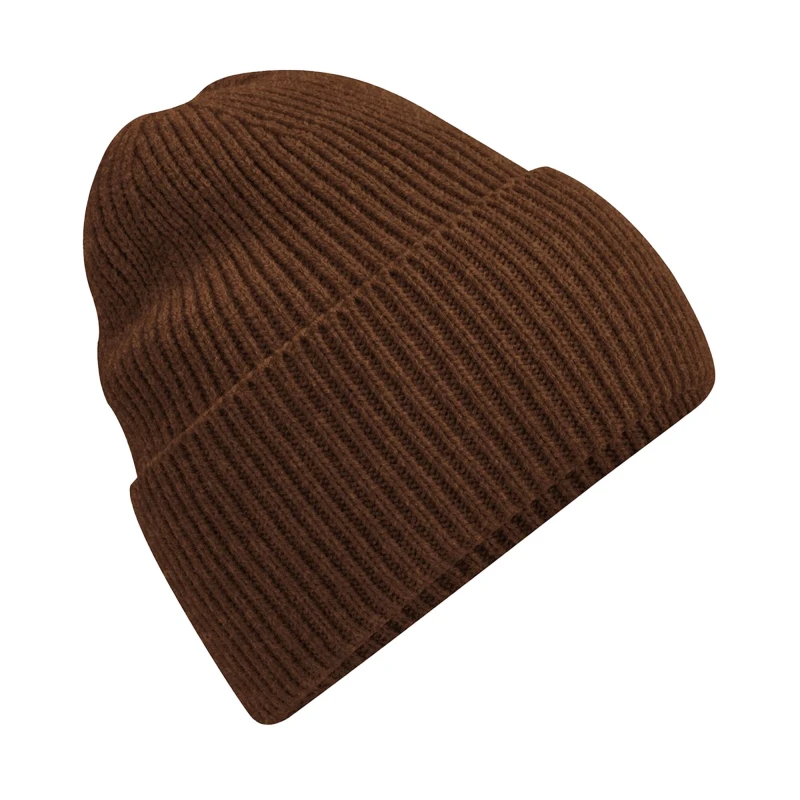 Image of Beechfield Beechfield Men Cuffed Oversized Beanie in Brown Brown One Size Male 5063300060759