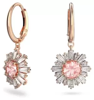 Image of Swarovski 5642965 Sunshine Drop Earrings Rose Gold-Tone Jewellery