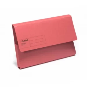 Image of Exacompta Guildhall Document Wallet Foolscap Pack of 50 285gsm, Red