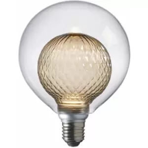 Image of Loops - 3W Clear Glass E27 Light Bulb - Tinted Grey Inner Glass Shade - Anti Glare led