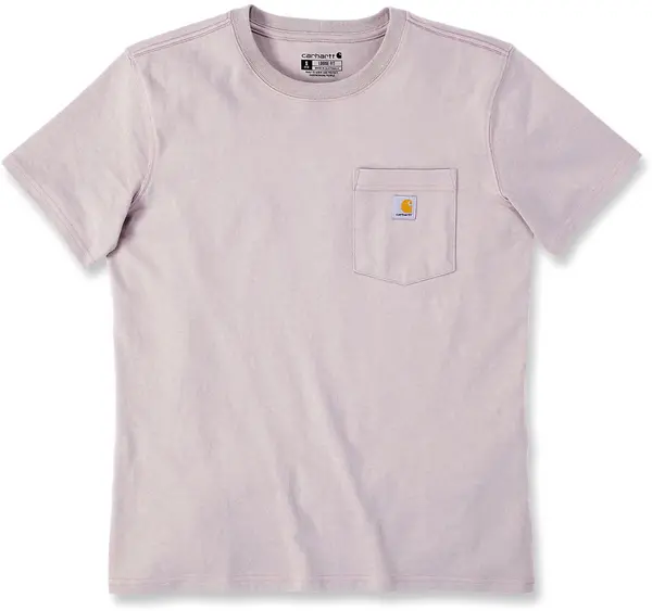 Image of Carhartt Loose Fit Heavyweight K87 Pocket Ladies T-Shirt, grey-beige, Size S for Women