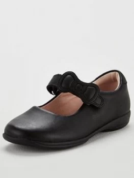 Image of Lelli Kelly Colourissima Bow Dolly School Shoes - Black Leather, Size 8.5 Younger
