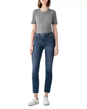 Image of DL1961 Mara Mid Rise Ankle Straight Jeans in Chancery