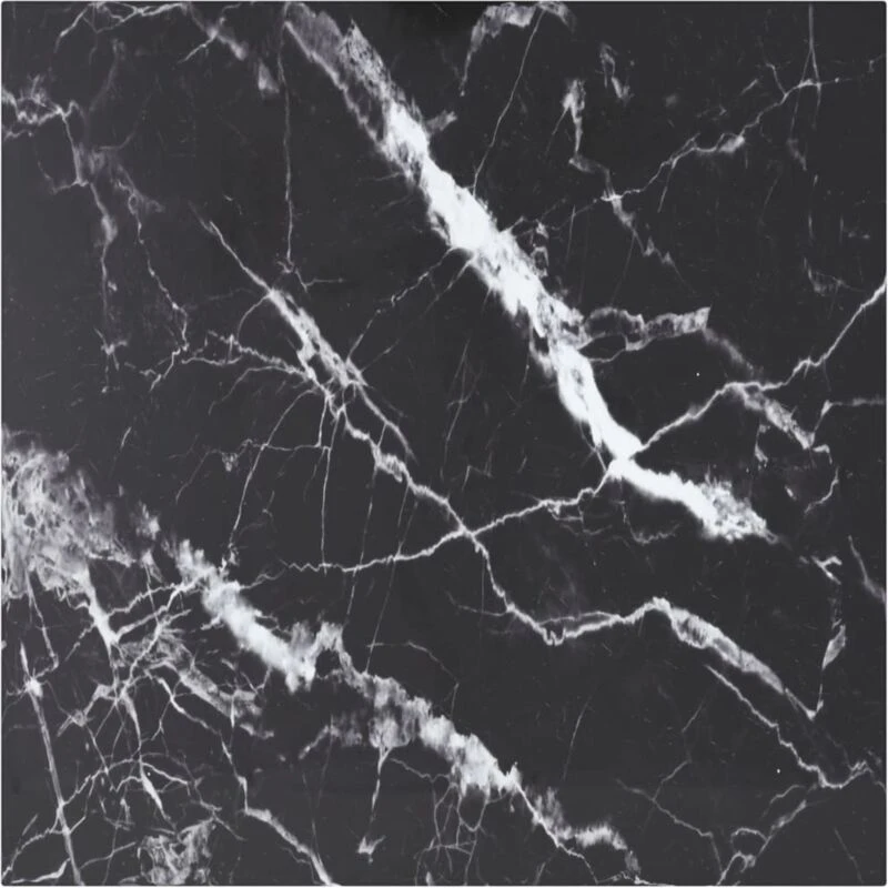 Image of VIDAXL Vidaxl - Table Top Black 60x60cm 6mm Tempered Glass with Marble Design 8720286056035
