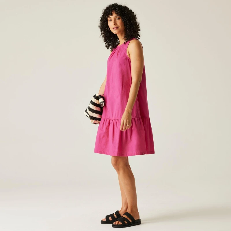 Image of Regatta Womens Trisa Smock Dress Pink Fusion female 16