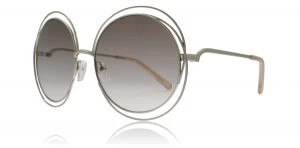 Image of Chloe Carlina Sunglasses Gold / Peach 724 58mm