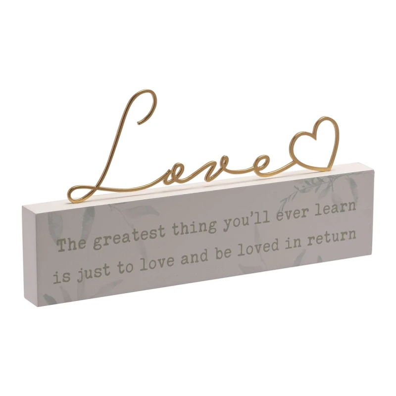 Image of Love story Love Story 'The Greatest Thing...' Mantel Plaque Multi