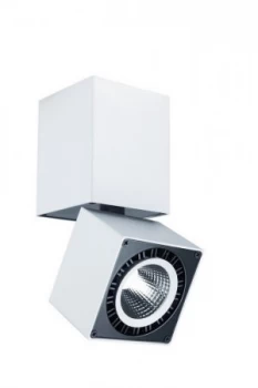 Image of Spotlight 7.6cm Square 12W LED 3000K, 1040lm, Matt White