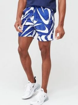 Image of Nike Sportswear All Over Print Woven Shorts - Blue