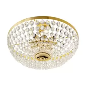 Image of Valerie Classic Ceiling Light Polished Gold, 8x E14