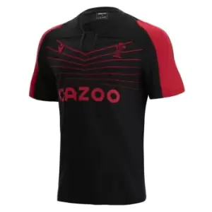 Image of Macron Wales Rugby Training Top 2021 2022 - Black