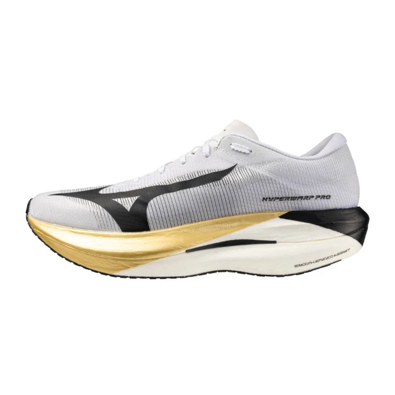 Image of Mizuno Hyperwarp Pro White Gold SS26 Unisex, Size 45 - EUR
