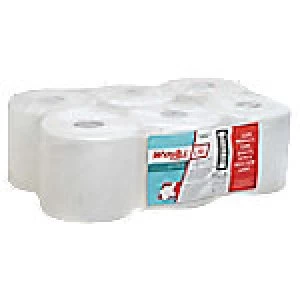 Image of WYPALL Centerfeed Rolls L10 1 Ply Centrefeed White 6 Pieces of 630 Sheets