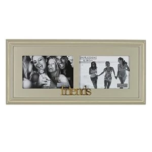 Image of 6" x 4" - Wooden Double Photo Frame - Friends