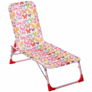 Image of Zesty Kids Butterfly Reclining Folding Sun Lounger, none
