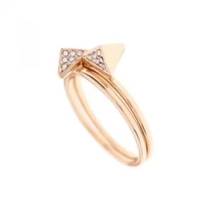 Image of Ladies Karen Millen PVD Gold plated Double Arrow Ring Large