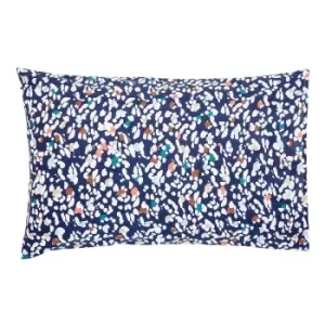 Image of Joules Lynx Leopard 100% Cotton Standard Pillowcase Pair Off-White