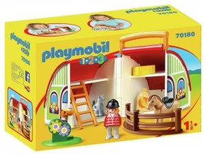 Image of Playmobil 70180 1/2/3 My Take Along Farm Playset