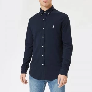Image of Polo Ralph Lauren Mens Featherweight Mesh Shirt - Aviator Navy - S
