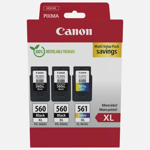 Image of Canon PG-560XL x2/CL-561XL High Yield Ink Cartridge Multipack