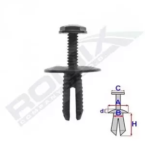 Image of ROMIX Clip C70301 BMW,MINI,5 Limousine (F10),7 (E38),7 (F01, F02, F03, F04),7 (E65, E66, E67),6 Cabrio (F12),Cabrio (R52)