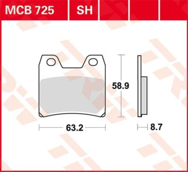 Image of TRW Lucas Brake pad MCB725