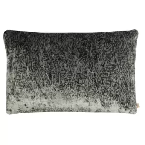 Image of Lynx Velvet Jacquard Rectangular Cushion Ebony