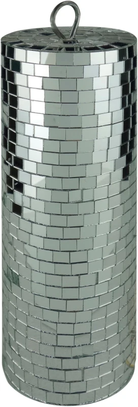 Image of FXLAB 30cm x 9cm Silver Mirror Cylinder Sparkling Disco Lights Halloween Xmas Party ELV-219673