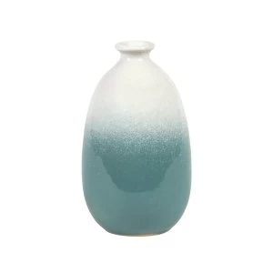Image of Sass & Belle Dip Glazed Ombre Turquoise Vase