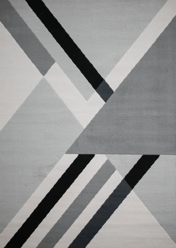 Image of Rugstyle BALLETTO 186B Grey/Black unisex 120x170cm