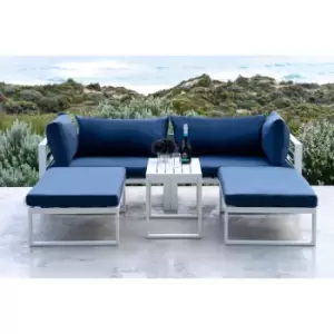 Image of Out&out Original - out & out Santorini - Lounge Set with Side Cushions - Blue