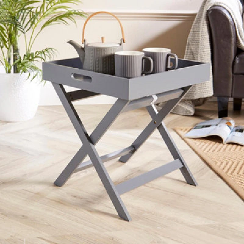 Image of Home Source Alpine Butlers Side Table Grey