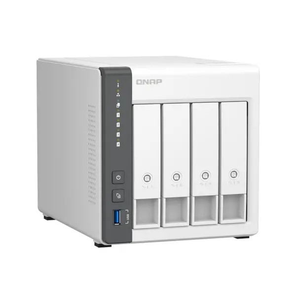 Image of QNAP TS-433 4GB RAM with 16TB Installed Storage 4 Bay SATA Desktop NAS Storage TS-433-4G/16TB-IW