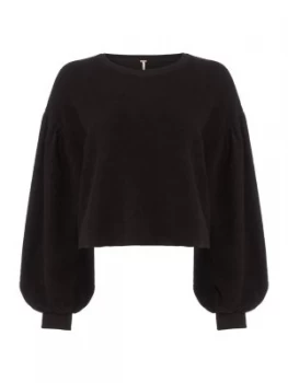 Image of Free People Sleeves Like These Cropped Pull Over Black
