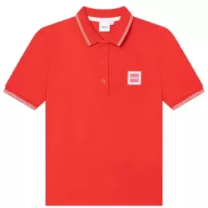 Image of Boss Square Logo Polo Shirt - Red