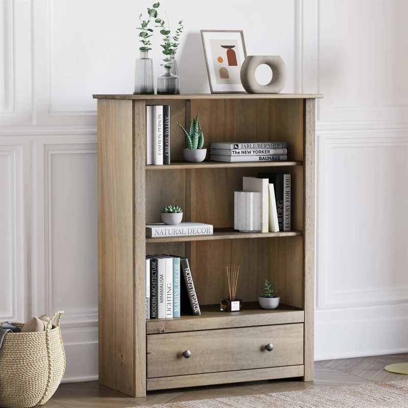 Image of Lassic Vida Designs Panama 1 Drawer Bookcase Pine unisex One Size