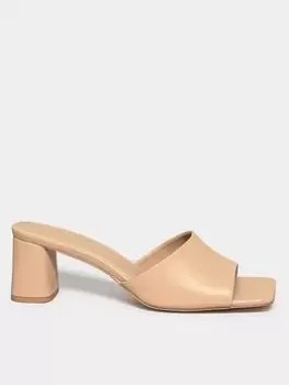 Image of Long Tall Sally Square Mule Heel - Beige, Beige, Size 11, Women