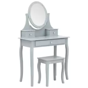 Image of Grace LED Mirror Dressing Table Grey