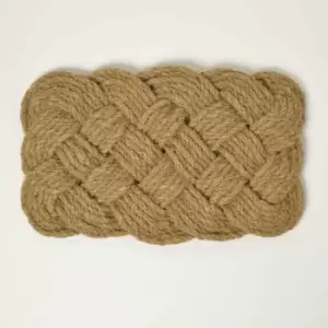 Image of Homescapes - Knotted Coir Doormat 75 x 45cm - Brown
